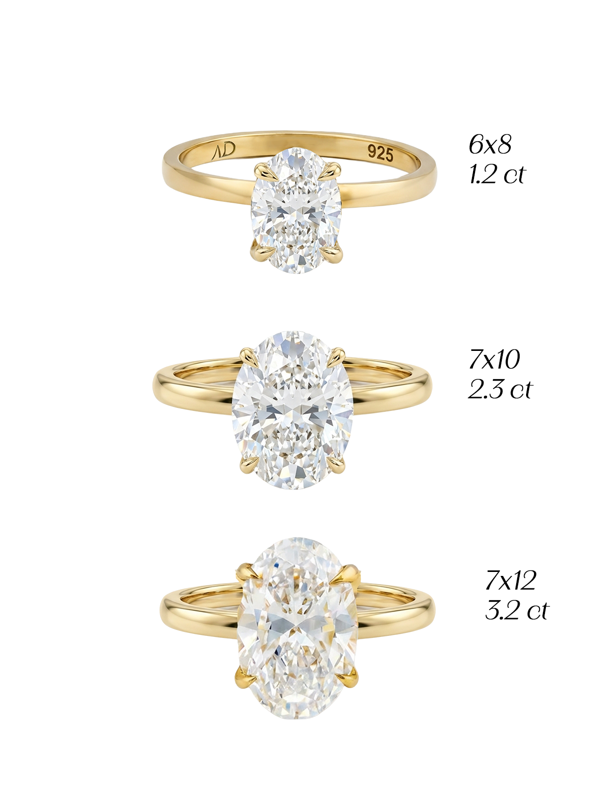 3.2CT | Oval Cut Yüzük