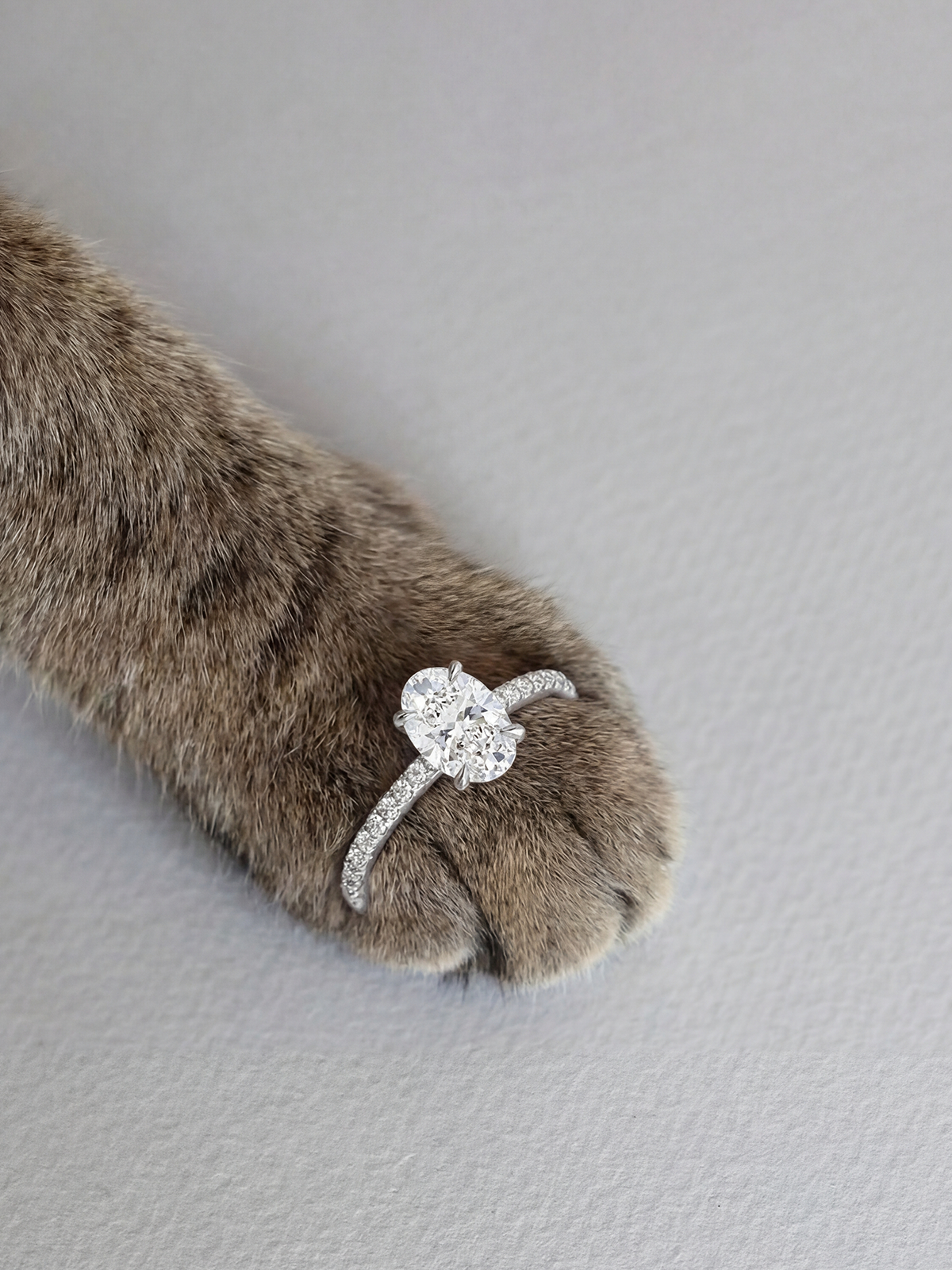 1.2CT | Oval Kesim Kolu Taşlı Yüzük